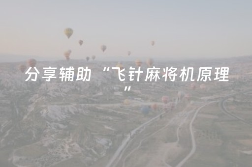 分享辅助“飞针麻将机原理”（详细透视教程）-哔哩哔哩