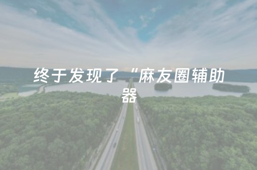 终于发现了“麻友圈辅助器（专用辅牌神器免安装）