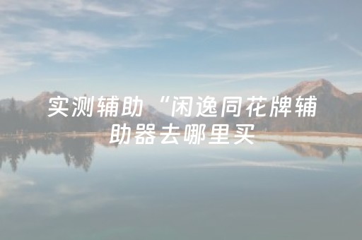实测辅助“闲逸同花牌辅助器去哪里买（助赢神器通用版）
