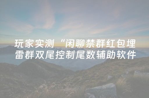 玩家实测“闲聊禁群红包埋雷群双尾控制尾数辅助软件”（详细透视教程）-哔哩哔哩