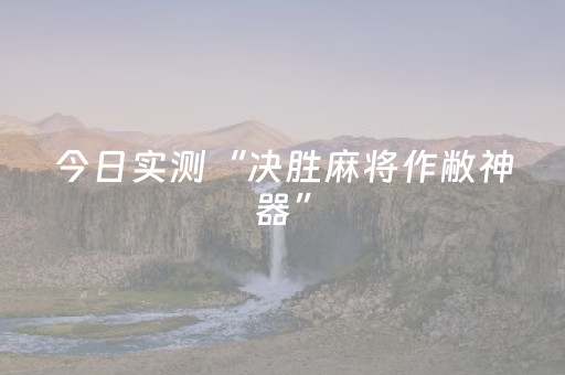 今日实测“决胜麻将作敝神器”（详细透视教程）-哔哩哔哩