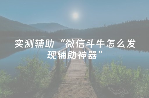 实测辅助“微信斗牛怎么发现辅助神器”（详细透视教程）-哔哩哔哩