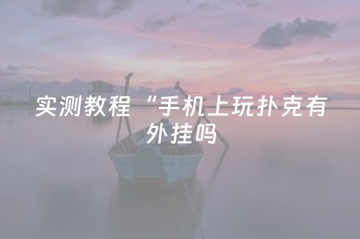 实测教程“手机上玩扑克有外挂吗（专用辅牌神器免安装）