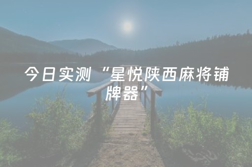 今日实测“星悦陕西麻将铺牌器”（详细辅助教程）-哔哩哔哩