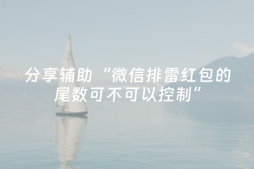 分享辅助“微信排雷红包的尾数可不可以控制”（详细透视教程）-哔哩哔哩