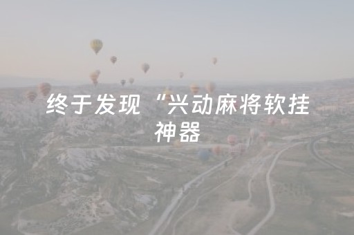 终于发现“兴动麻将软挂神器（助赢神器通用版）