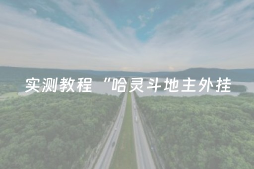 实测教程“哈灵斗地主外挂（专用辅牌神器免安装）