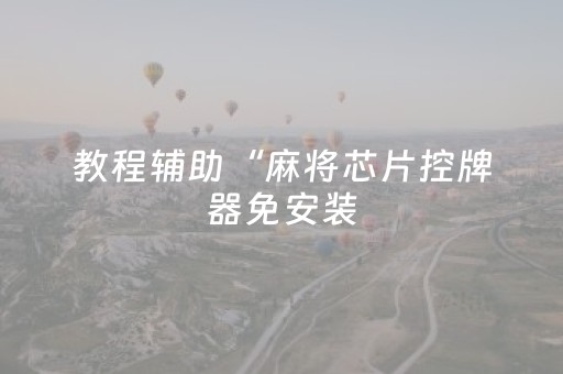 教程辅助“麻将芯片控牌器免安装（专用辅牌神器免安装）