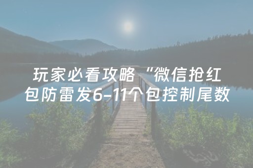 玩家必看攻略“微信抢红包防雷发6-11个包控制尾数的作弊软件”（详细透视教程）-哔哩哔哩