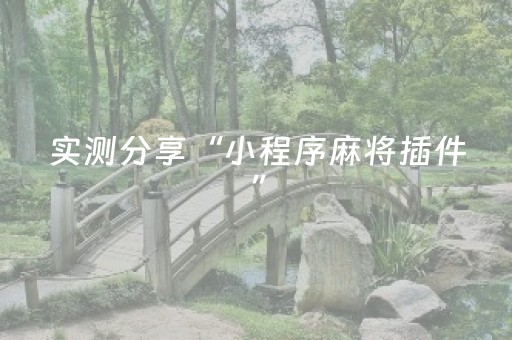 实测分享“小程序麻将插件”（详细透视教程）-哔哩哔哩