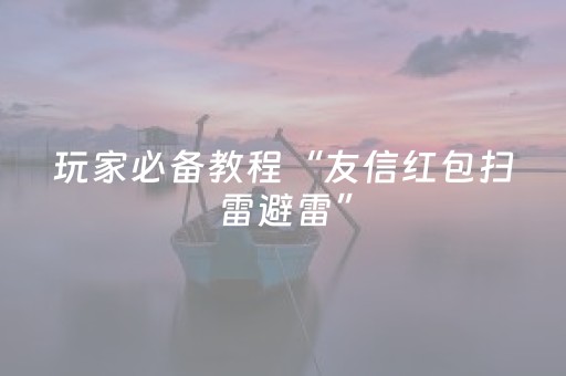 玩家必备教程“友信红包扫雷避雷”（详细透视教程）-哔哩哔哩