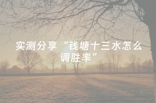 实测分享“钱塘十三水怎么调胜率”（详细透视教程）-哔哩哔哩