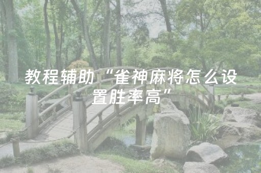 教程辅助“雀神麻将怎么设置胜率高”（详细透视教程）-哔哩哔哩