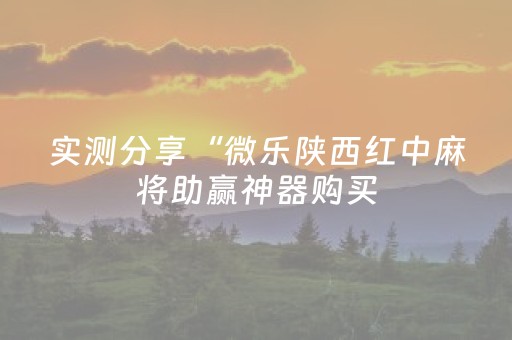 实测分享“微乐陕西红中麻将助赢神器购买（专用辅牌神器免安装）