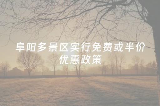 阜阳多景区实行免费或半价优惠政策