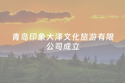 青岛印象大泽文化旅游有限公司成立，注册资本2000万人民币