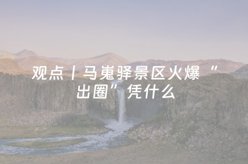 观点丨马嵬驿景区火爆“出圈”凭什么