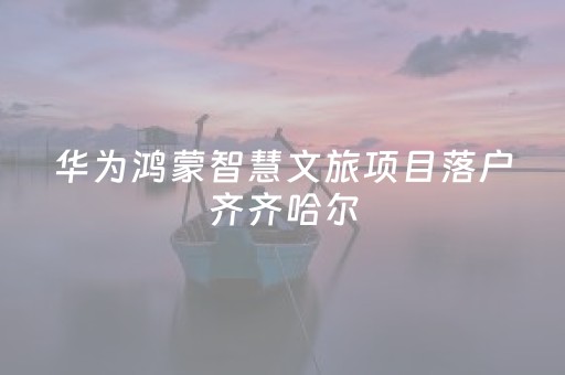 华为鸿蒙智慧文旅项目落户齐齐哈尔