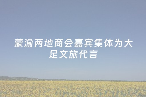 蒙渝两地商会嘉宾集体为大足文旅代言
