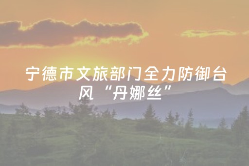 宁德市文旅部门全力防御台风“丹娜丝”