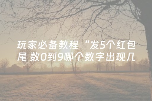 玩家必备教程“发5个红包尾 数0到9哪个数字出现几率高”（详细透视教程）-哔哩哔哩