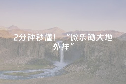 2分钟秒懂！“微乐锄大地外挂”（详细辅助教程）-哔哩哔哩