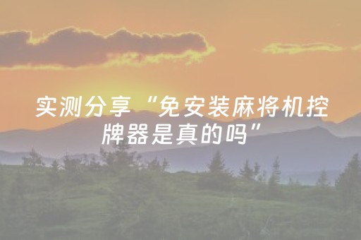 实测分享“免安装麻将机控牌器是真的吗”（详细透视教程）-哔哩哔哩