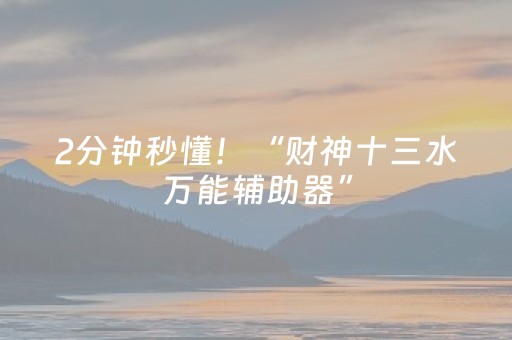 2分钟秒懂！“财神十三水万能辅助器”（详细透视教程）-哔哩哔哩