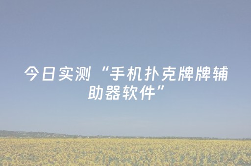 今日实测“手机扑克牌牌辅助器软件”（详细开挂教程）-哔哩哔哩