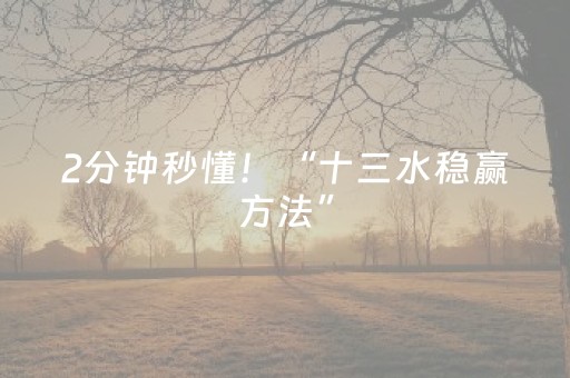 2分钟秒懂！“十三水稳赢方法”（详细开挂教程）-哔哩哔哩