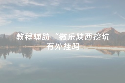 教程辅助“微乐陕西挖坑有外挂吗（助赢神器通用版）