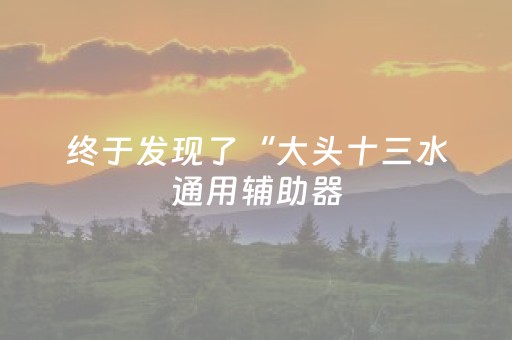 终于发现了“大头十三水通用辅助器（专用辅牌神器免安装）