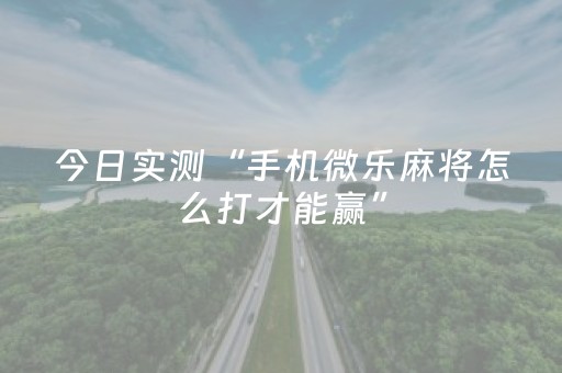 今日实测“手机微乐麻将怎么打才能赢”（详细开挂教程）-哔哩哔哩