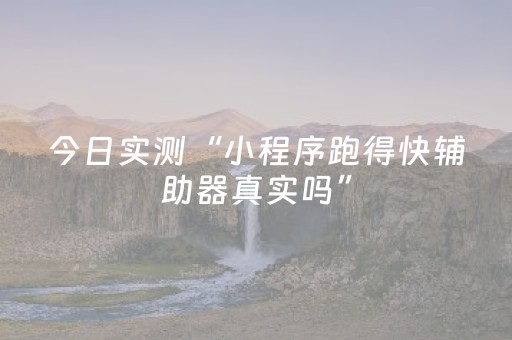 今日实测“小程序跑得快辅助器真实吗”（详细透视教程）-哔哩哔哩