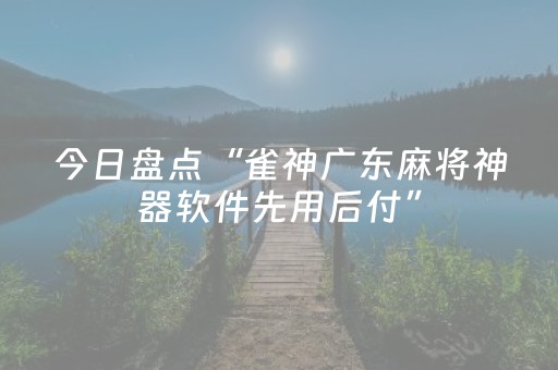 今日盘点“雀神广东麻将神器软件先用后付”（详细开挂教程）-哔哩哔哩