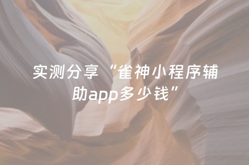 实测分享“雀神小程序辅助app多少钱”（详细透视教程）-哔哩哔哩