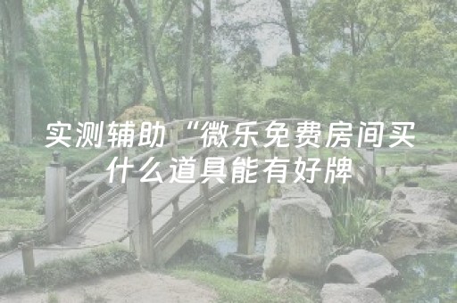 实测辅助“微乐免费房间买什么道具能有好牌（助赢神器通用版）