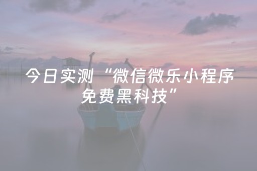 今日实测“微信微乐小程序免费黑科技”（详细辅助教程）-哔哩哔哩