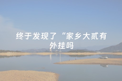 终于发现了“家乡大贰有外挂吗（助赢神器通用版）