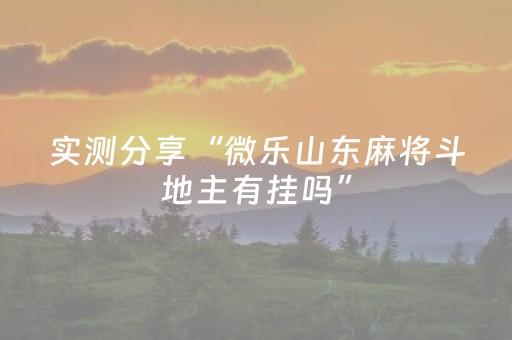 实测分享“微乐山东麻将斗地主有挂吗”（详细开挂教程）-哔哩哔哩