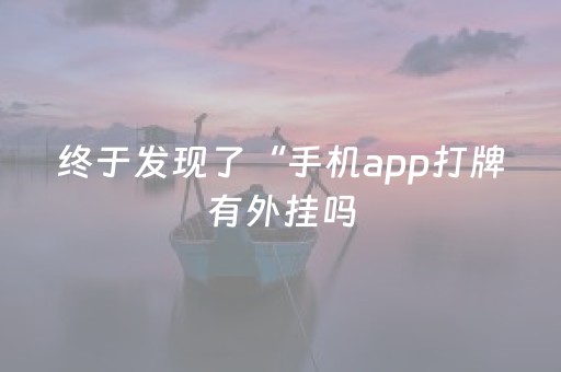 终于发现了“手机app打牌有外挂吗（专用辅牌神器免安装）