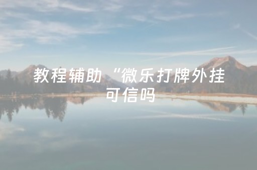 教程辅助“微乐打牌外挂可信吗（专用辅牌神器免安装）