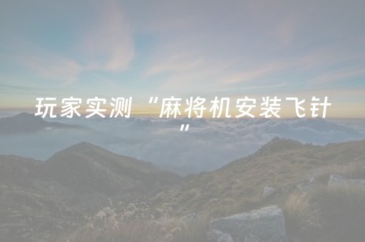 玩家实测“麻将机安装飞针”（详细透视教程）-哔哩哔哩