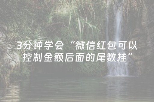 3分钟学会“微信红包可以控制金额后面的尾数挂”（详细透视教程）-哔哩哔哩