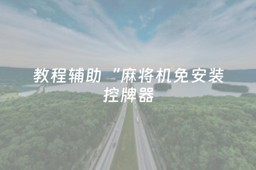 教程辅助“麻将机免安装控牌器（助赢神器通用版）