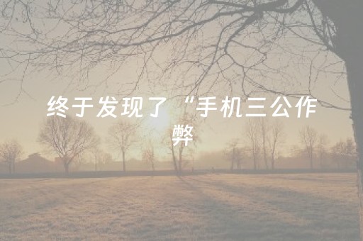 终于发现了“手机三公作弊（助赢神器通用版）