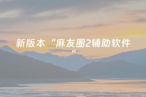 新版本“麻友圈2辅助软件”（详细透视教程）-哔哩哔哩