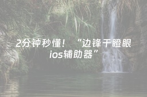 2分钟秒懂！“边锋干瞪眼ios辅助器”（详细开挂教程）-哔哩哔哩