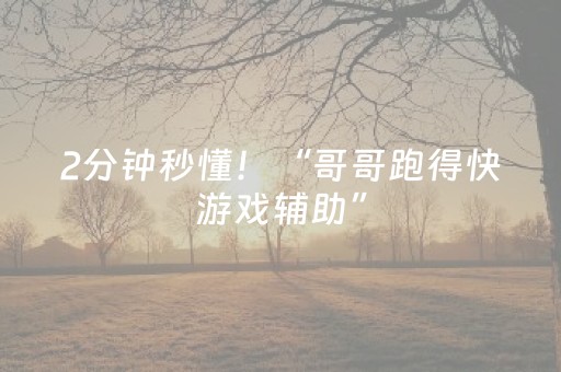 2分钟秒懂！“哥哥跑得快游戏辅助”（详细透视教程）-哔哩哔哩