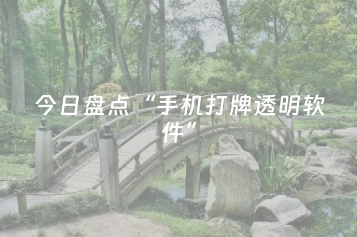 今日盘点“手机打牌透明软件”（详细开挂教程）-哔哩哔哩